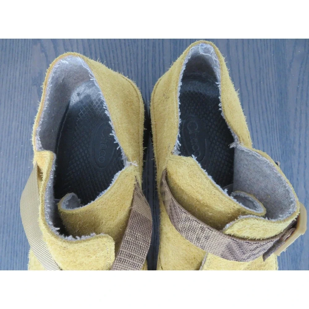 Chaco Paonia Shoes Mens 11 Yellow Suede Slip On Buckle Comfort Casual JCH107449